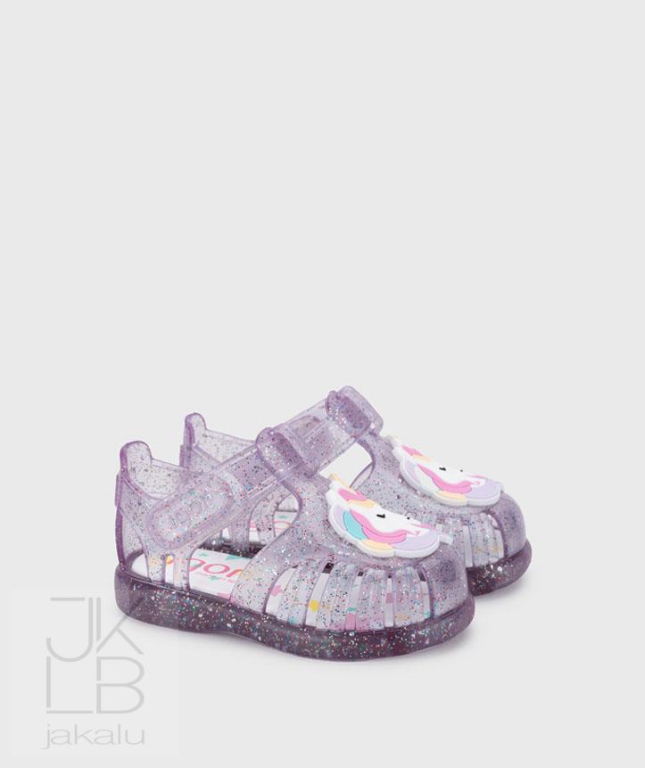 Sandále IGOR Tobby Unicornio Malva Glitter